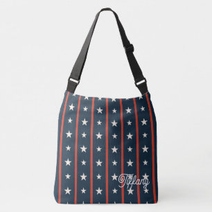 Bolsa Ajustável Padrão de Campo de Estrelas Minimalista EUA Luxo