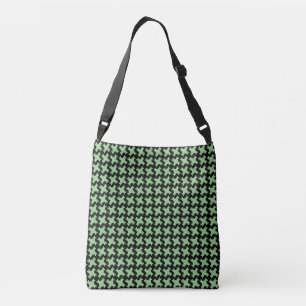 Bolsa Ajustável Padrão de dente preto no verde