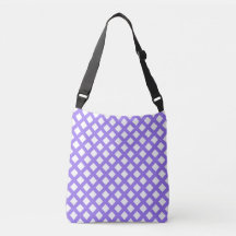Padrão de Diamante Xadrez Branco Roxo