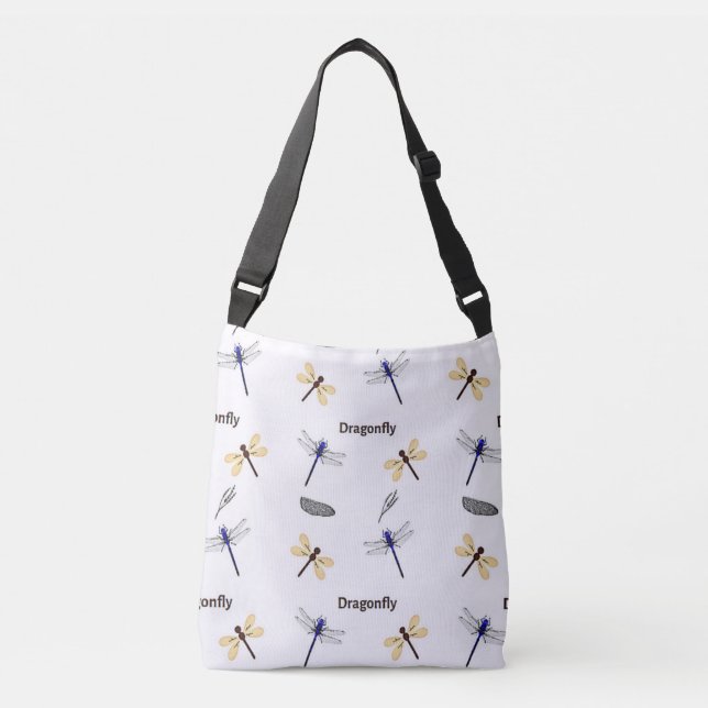 Bolsa Ajustável Padrão de Dragonfly em branco (Frente)