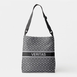 Bolsa Ajustável Padrão de Estrela Elegante e Cinto em Preto e Bran