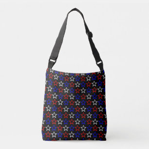 Bolsa Ajustável Padrão de estrelas brancas e azuis