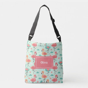 Bolsa Ajustável Padrão de Flamingo de Desenho Animado Fofo
