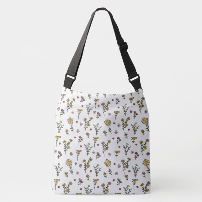 Bolsa Ajustável Padrão de Flor primavera Floral (Frente)