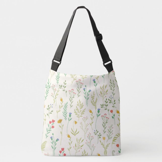 Bolsa Ajustável Padrão de Flor primavera Floral (Frente)