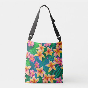 Bolsa Ajustável Padrão de Flor Tropical do Havaí