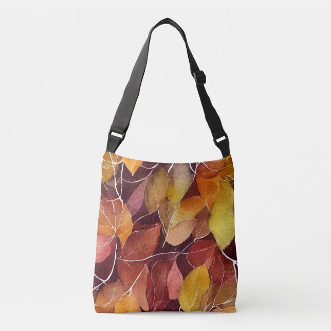 Bolsa Ajustável Padrão de Folhas de Outono     (Frente)