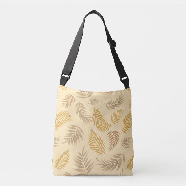 Bolsa Ajustável Padrão de Folhas Tropicais 6 (Frente)
