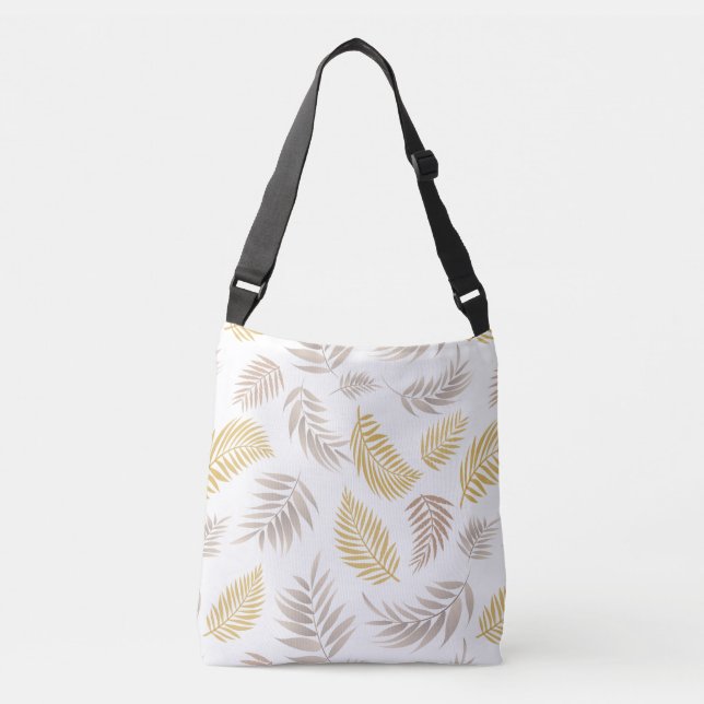 Bolsa Ajustável Padrão de Folhas Tropicais 7 (Frente)
