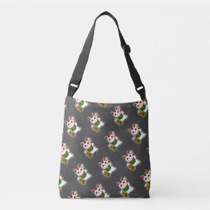 Bolsa Ajustável Padrão de Gato Sortudo Negro Japonês