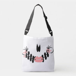 Bolsa Ajustável Padrão de Halloween de Lábios com Caveira Açucarad