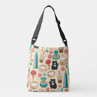 Bolsa Ajustável Padrão de Ícones de Viagem de Taiwan