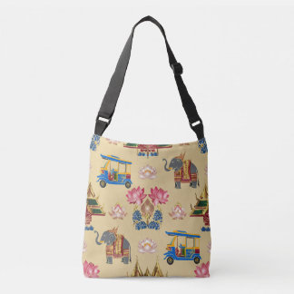 Bolsa Ajustável Padrão de Ícones de Viagem Tailândia