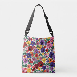 Bolsa Ajustável Padrão de Jardim Floral de Pensas da Primavera Bri
