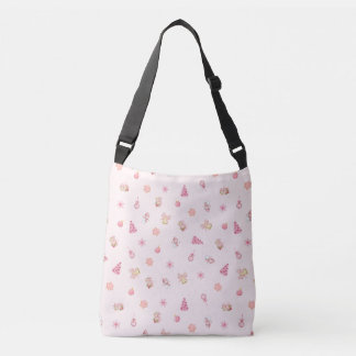 Bolsa Ajustável Padrão de Natal Rosa Aconchegante