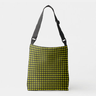 Bolsa Ajustável Padrão de Onda Preta Amarelo