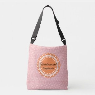 Bolsa Ajustável Padrão de Pêssego de Corpo Cruzado de Bridesmaid