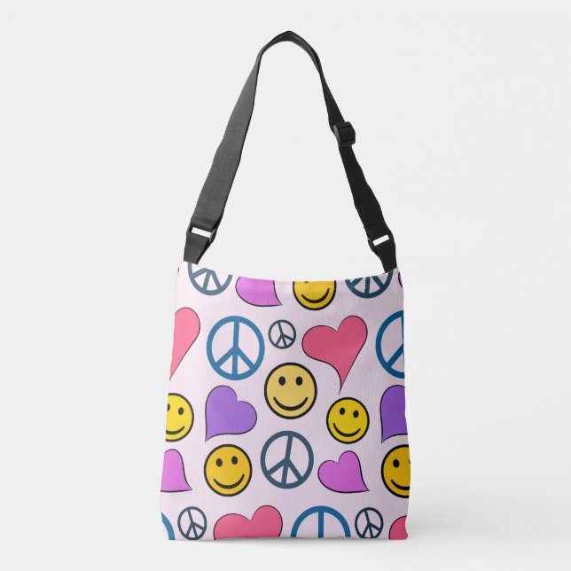 Bolsa Ajustável Padrão de Ria de Amor pela Paz (Frente)