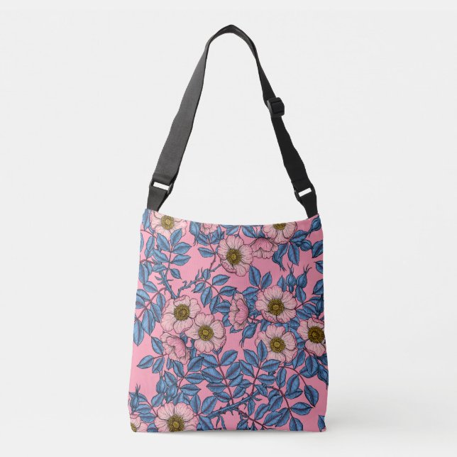 Bolsa Ajustável Padrão de rosa de cães (Frente)