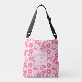 Bolsa Ajustável Padrão de Scrunchies Rosa Feminino Acessório de Ca