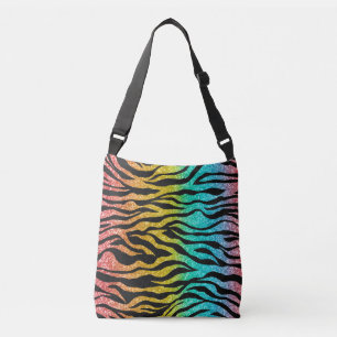 Bolsa Ajustável Padrão de Stripe de Tigre para Cores Arco-Íris a P