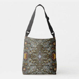 Bolsa Ajustável Padrão de textura de vidro marrom abstrato, cinza
