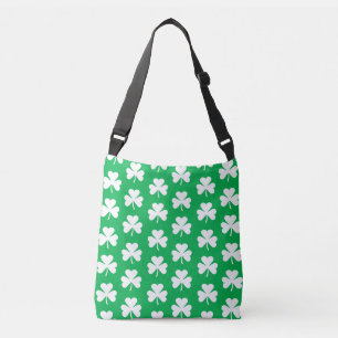 Bolsa Ajustável Padrão de trevo verde e branco