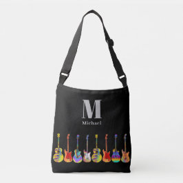 Bolsa Ajustável Padrão de Violão Funky no Monograma Negro