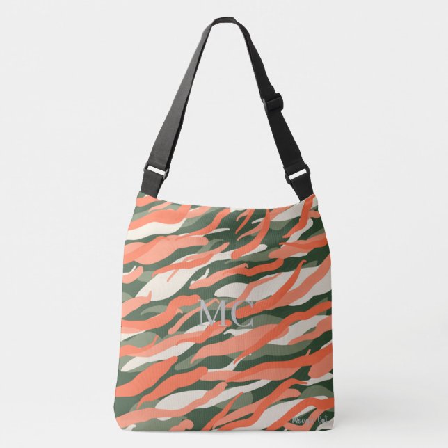 Bolsa Ajustável Padrão de Zebra da Camuflagem Personalizável (Frente)