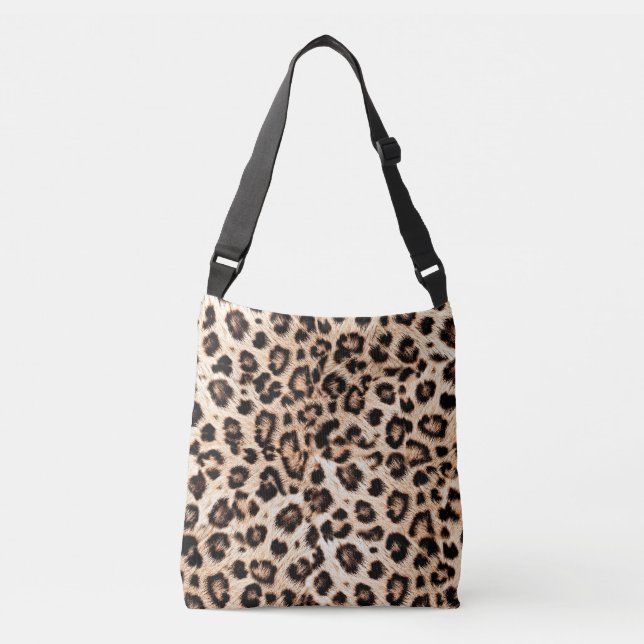 Bolsa Ajustável Padrão Design de Leopardo: Elegância Selvagem. (Frente)
