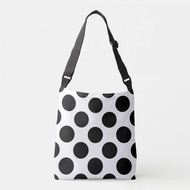 Bolsa Ajustável Padrão do Bolinhas Preto + seu backgr. & ideias (Frente)