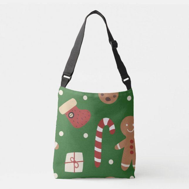 Bolsa Ajustável Padrão do Homem de Pão de Natal (Frente)
