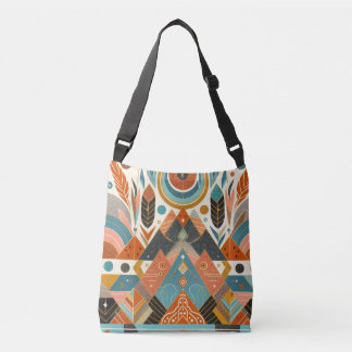 Bolsa Ajustável Padrão Étnico Tribal Africano Terra Multicolorido