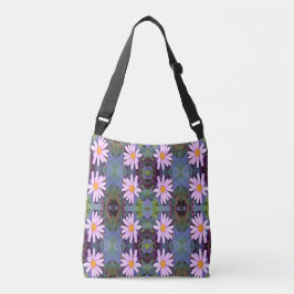 Bolsa Ajustável Padrão Flor de Margarida Rosa Retrô