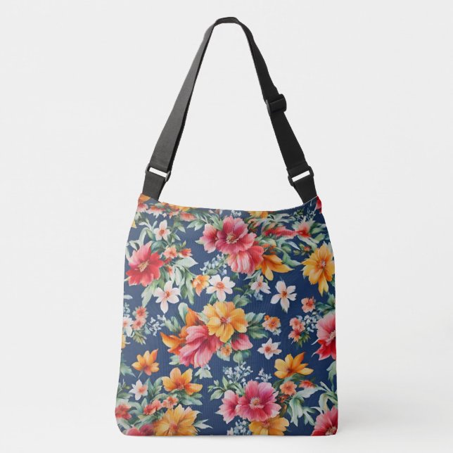 Bolsa Ajustável Padrão Floral Amarelo de Verão (Frente)