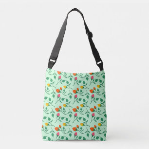 Bolsa Ajustável Padrão floral com flores rosa coloridas