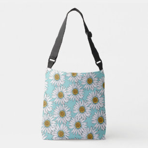 Bolsa Ajustável Padrão Floral da margarida azul