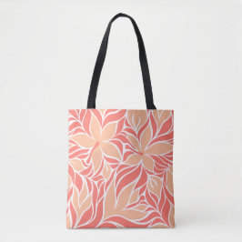 Bolsa Ajustável Padrão Floral Moderno Fofo Laranja Pêssego