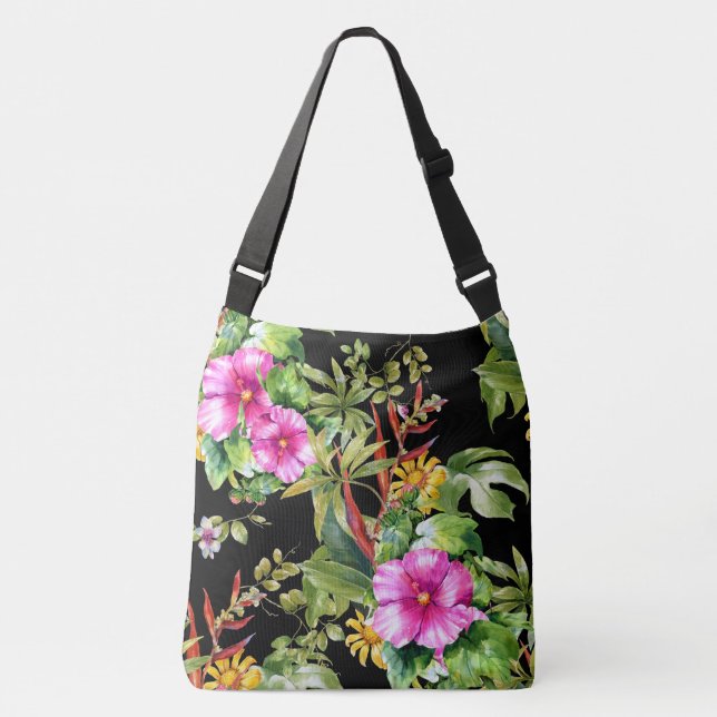 Bolsa Ajustável Padrão Floral Tropical (Frente)