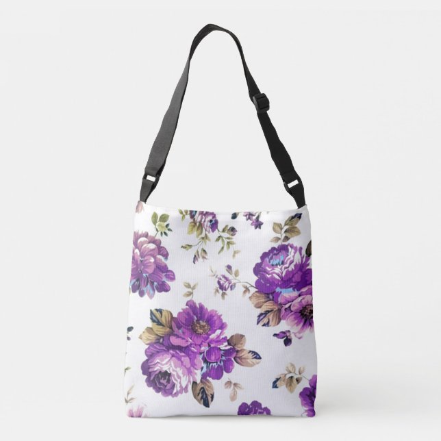 Bolsa Ajustável Padrão Floral Violet (Verso)