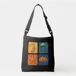 Bolsa Ajustável Padrão Fofo de Vida Marinha - Cavalo-Marinho, Água
