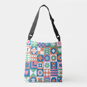 Bolsa Ajustável Padrão Folclórico Escandinavo abstrato