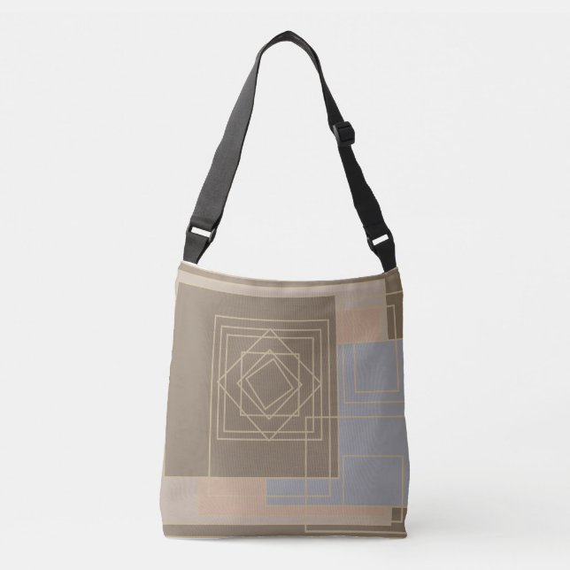 Bolsa Ajustável padrão geométrico abstrato modernista (Frente)