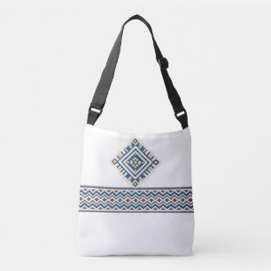 Bolsa Ajustável Padrão Geométrico de Bordado Marroquino Amazigh   