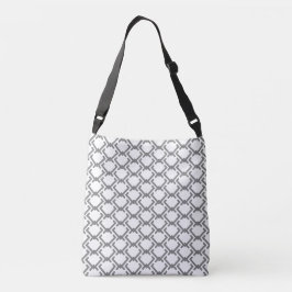 Bolsa Ajustável Padrão Geométrico de Cordões de Cinza de Tamanho D