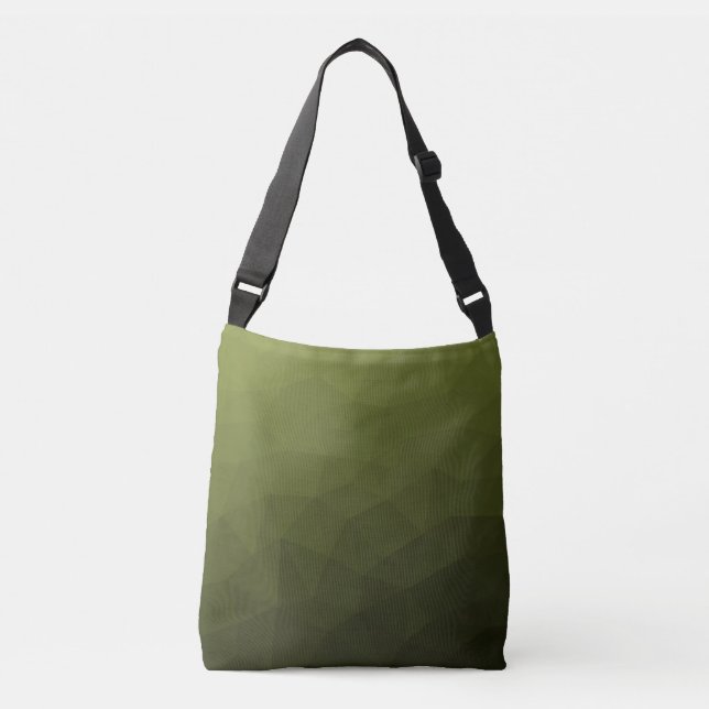Bolsa Ajustável Padrão geométrico de malha verde-azeitona do exérc (Frente)