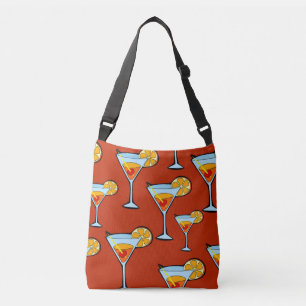 Bolsa Ajustável Padrão Laranja Escuro Martini Cocktail