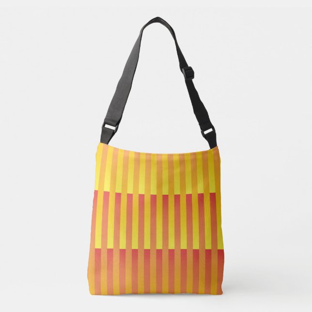 Bolsa Ajustável Padrão Listrado Laranja Amarelo (Frente)