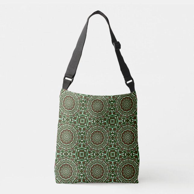 Bolsa Ajustável Padrão Mandala de Natal Groovy Maximalista Ornamen (Frente)