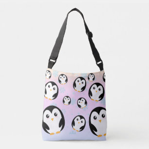 Bolsa Ajustável Padrão moderno e fofo de gradiente de pinguim arco